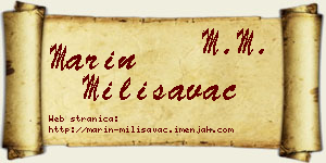 Marin Milisavac vizit kartica